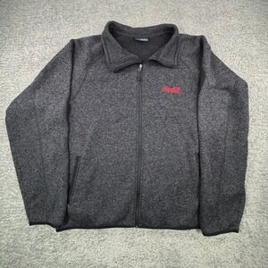 FOSSA Coca Cola Fleece Jacket Mens 3XL Charcoal Gray‎ Full Zip Pocket Warm
